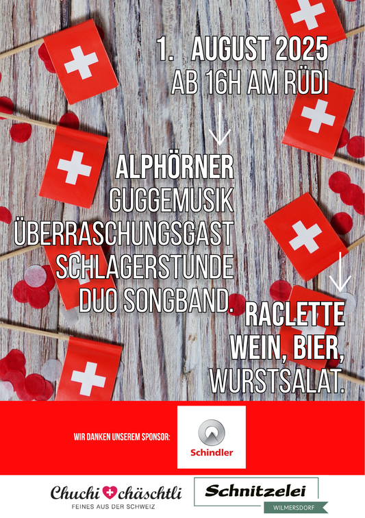 1. August Feier am Rüdesheimer Platz!