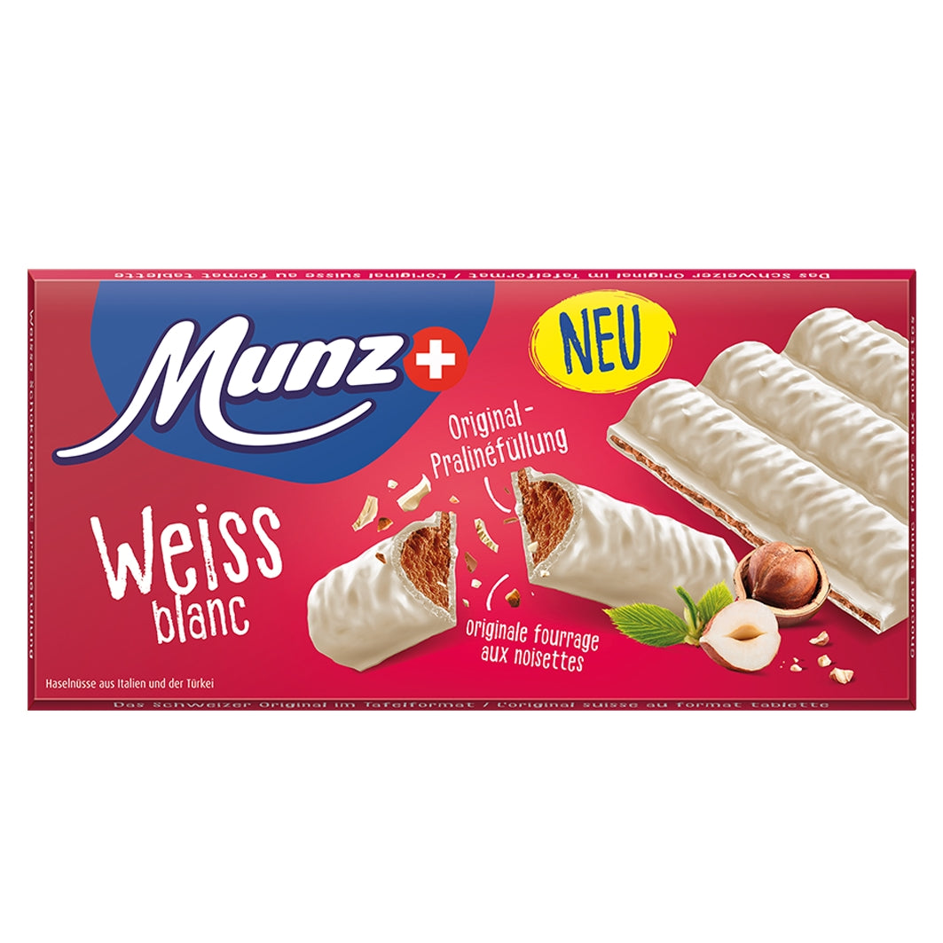 Munz Prügeli weiss Tafelschokolade - Chuchichäschtli - Feines aus der Schweiz