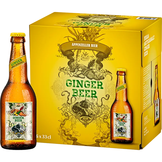 Appenzeller Ginger Bier (Ingwer Bier) 6er Pack (zzgl. € 1,50 Einwegpfand) - Chuchichäschtli - Feines aus der Schweiz