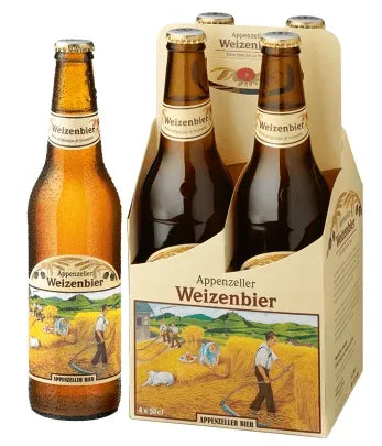 Appenzeller Weizen Bier 4er Pack (zzgl. € 1,00 Einwegpfand) - Chuchichäschtli - Feines aus der Schweiz