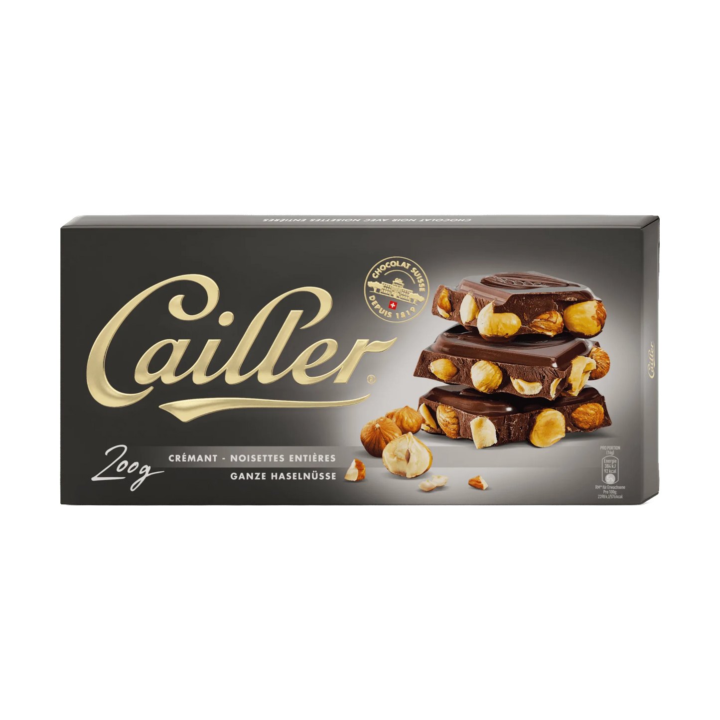 Cailler Cremant ganze Haselnüsse - Chuchichäschtli - Feines aus der Schweiz