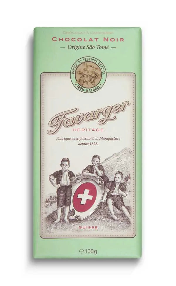 Favarger Héritage - Zartbitterschokolade 66% - Chuchichäschtli - Feines aus der Schweiz