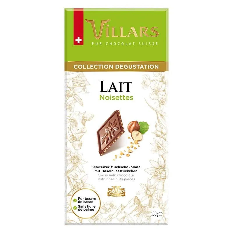 Villars Milchschokolade mit Haselnuss-Stückchen - Chuchichäschtli - Feines aus der Schweiz