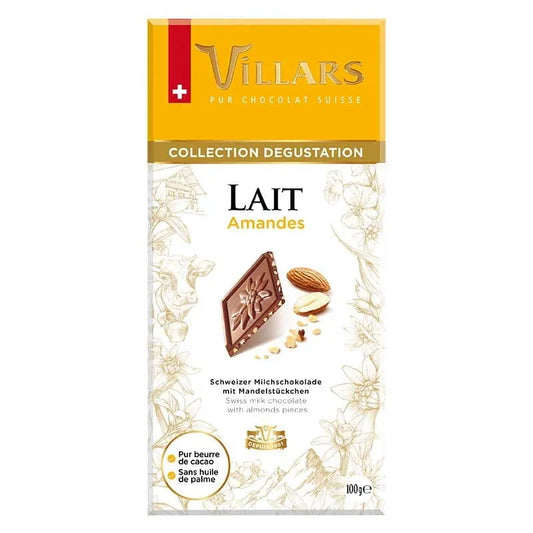 Villars Milchschokolade mit Mandelstückchen - Chuchichäschtli - Feines aus der Schweiz