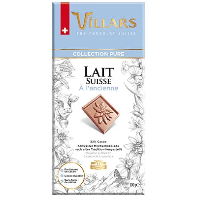Villars Milchschokolade Pur Traditionelle Rezeptur - Chuchichäschtli - Feines aus der Schweiz