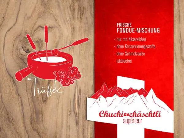 Trüffel Fondue Fertigmischung frisch - Chuchichäschtli - Feines aus der Schweiz