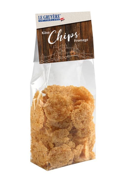 Eberle Käse Chips Gruyère / Greyerzer AOP (handgemacht) - Chuchichäschtli - Feines aus der Schweiz