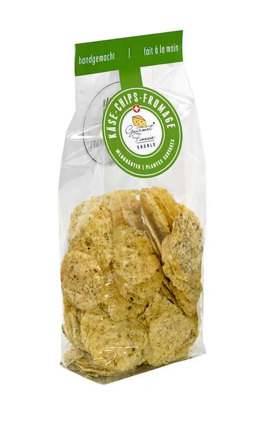 Eberle Käse Chips Wildkräuter (handgemacht) - Chuchichäschtli - Feines aus der Schweiz