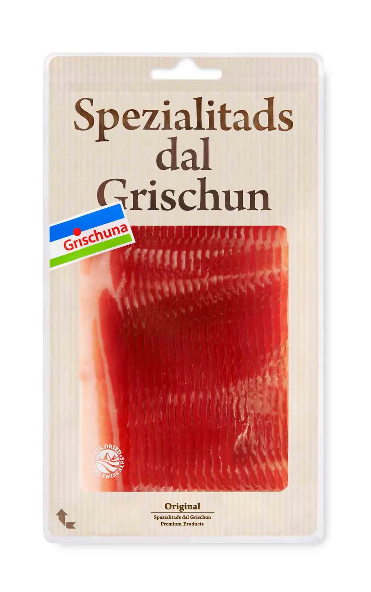 Grischuna Bündner Rohessspeck geschnitten - Chuchichäschtli - Feines aus der Schweiz