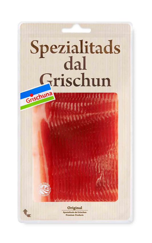 Grischuna Bündner Rohessspeck geschnitten - Chuchichäschtli - Feines aus der Schweiz