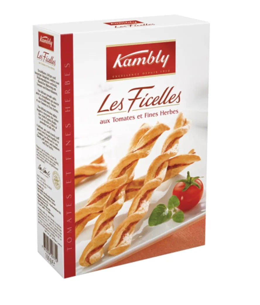 Kambly Ficelles aux Tomates et fines Herbes - Chuchichäschtli - Feines aus der Schweiz