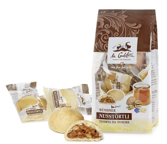 Mini Bündner Nusstörtli im Beutel - Chuchichäschtli - Feines aus der Schweiz