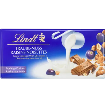 Lindt Milch Traube-Nuss - Chuchichäschtli - Feines aus der Schweiz