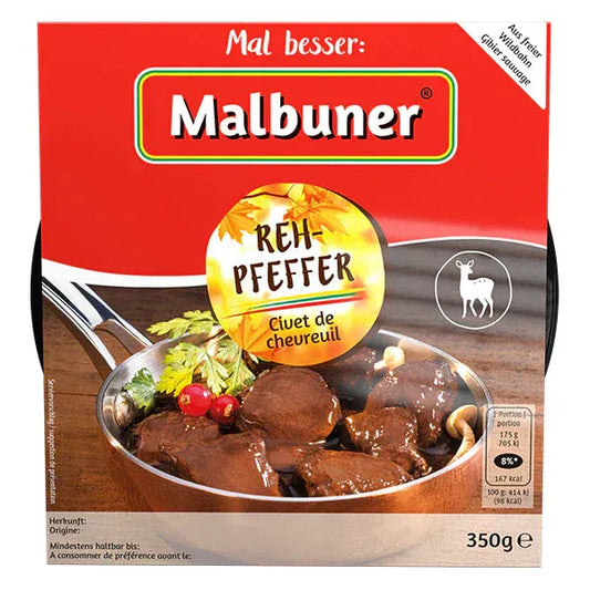 Malbuner Rehpfeffer - Chuchichäschtli - Feines aus der Schweiz
