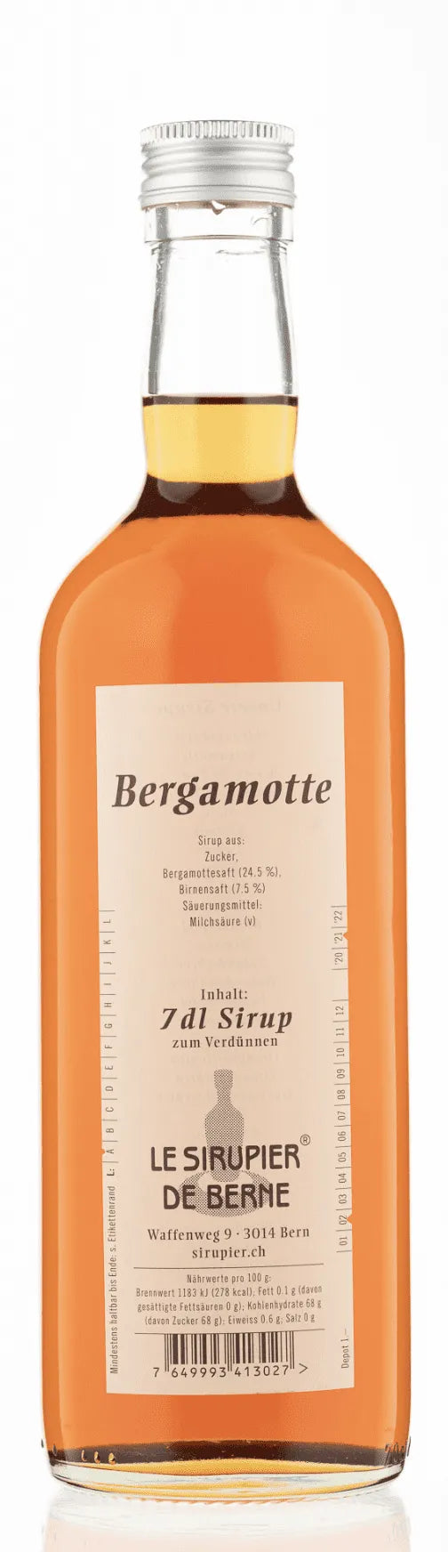 Bergamotte Sirup (Grosse Flasche) - Chuchichäschtli - Feines aus der Schweiz