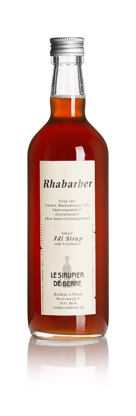 Rhabarber Sirup (Grosse Flasche) - Chuchichäschtli - Feines aus der Schweiz