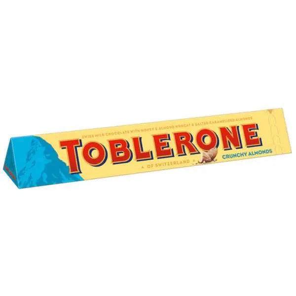 Schweizer Toblerone blau Crunchy Almonds - Chuchichäschtli - Feines aus der Schweiz