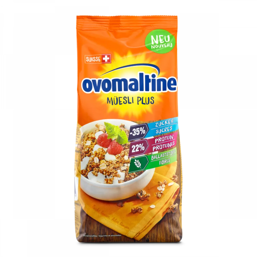 Ovomaltine Crunchy Müesli Plus - Chuchichäschtli - Feines aus der Schweiz