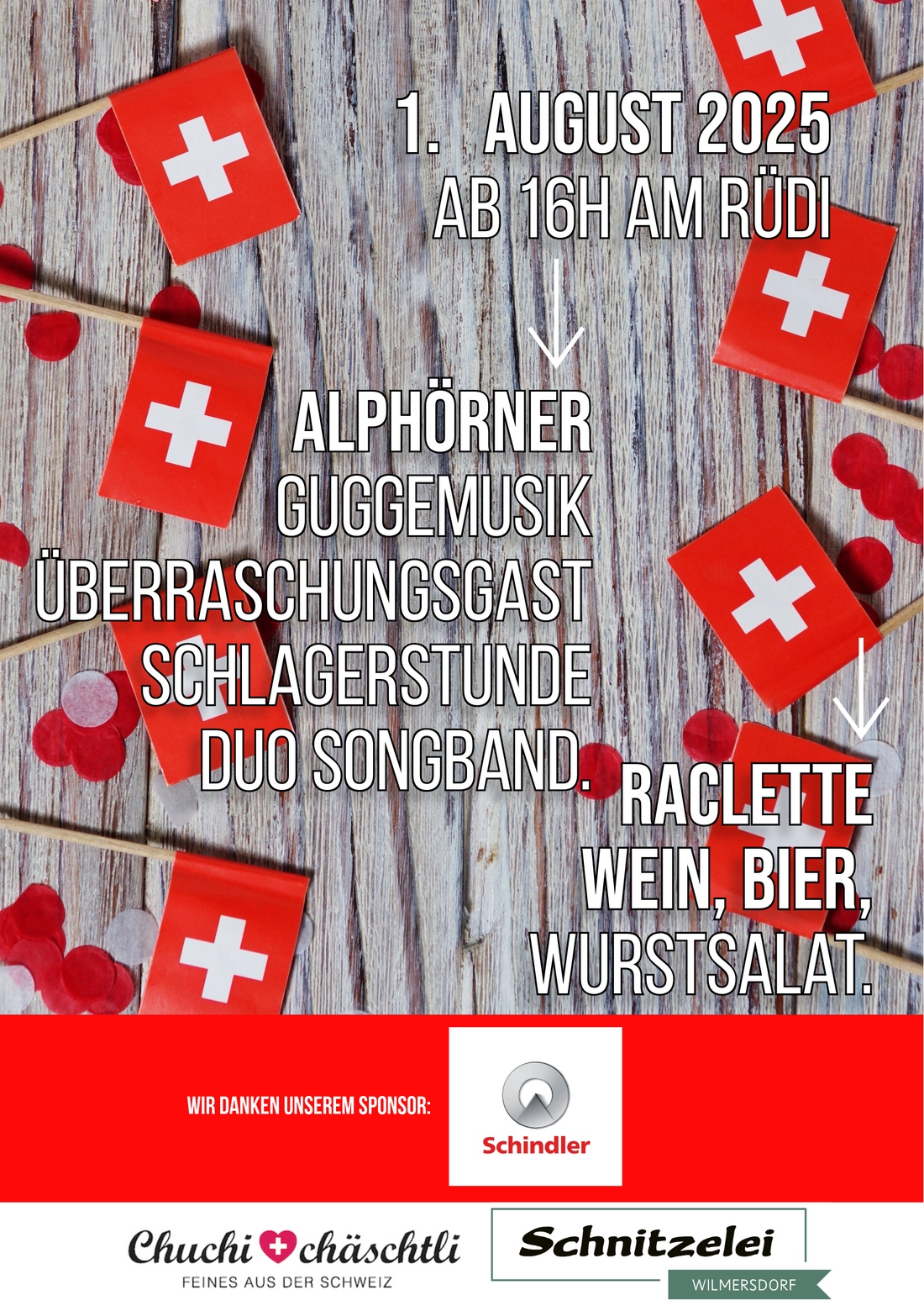 1. August Feier am Rüdesheimer Platz!