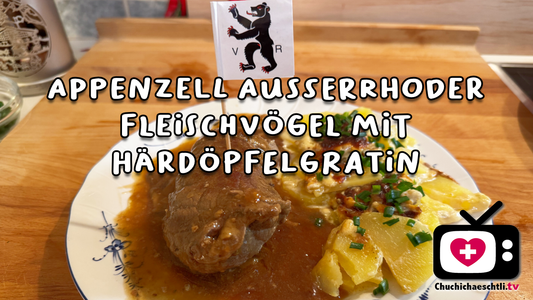Appenzell Ausserrhoder Fleischvögel und Härdöpfelgratin