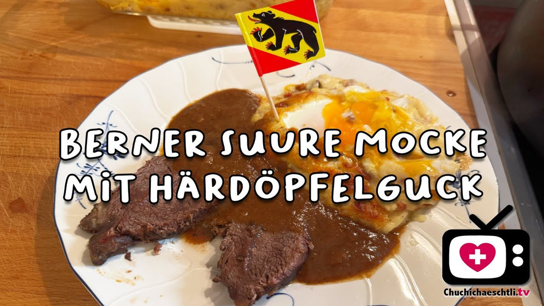 Berner Suure Mocke und Härdöpfelguck – Sauerbraten mit Kartoffelstampf-Auflauf