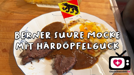 Berner Suure Mocke und Härdöpfelguck – Sauerbraten mit Kartoffelstampf-Auflauf
