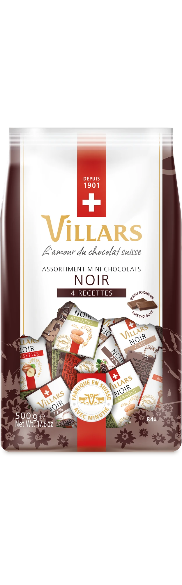 Villars Napolitains Dunkel · Beutel · 500 g / 84 Stück