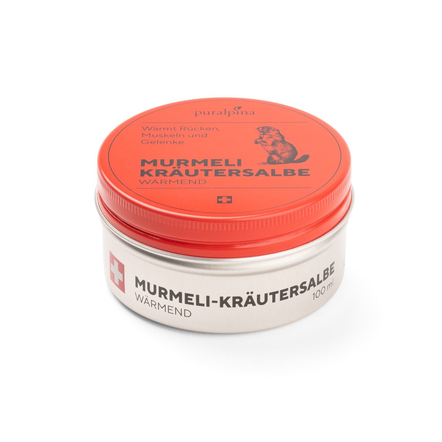 Murmeli Kräutersalbe - rot, grosse Dose