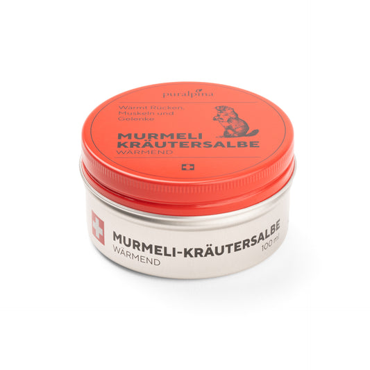 Murmeli Kräutersalbe - rot, grosse Dose