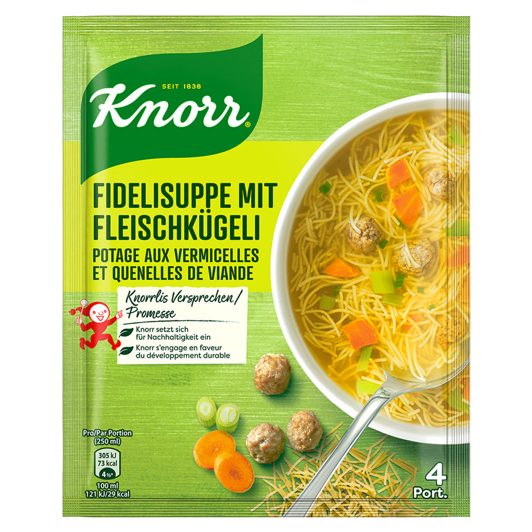 Knorr Fidelisuppe mit Fleischkügeli