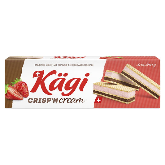 Kägi Crisp'n Cream Strawberry (Erdbeer) - Chuchichäschtli - Feines aus der Schweiz