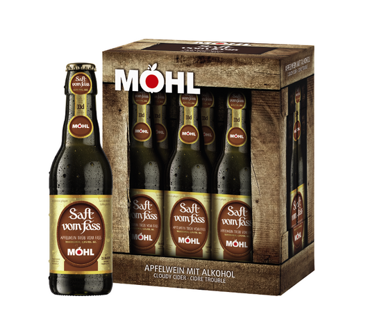 Möhl Saft vom Fass mit Alkohol (Suure Moscht)
