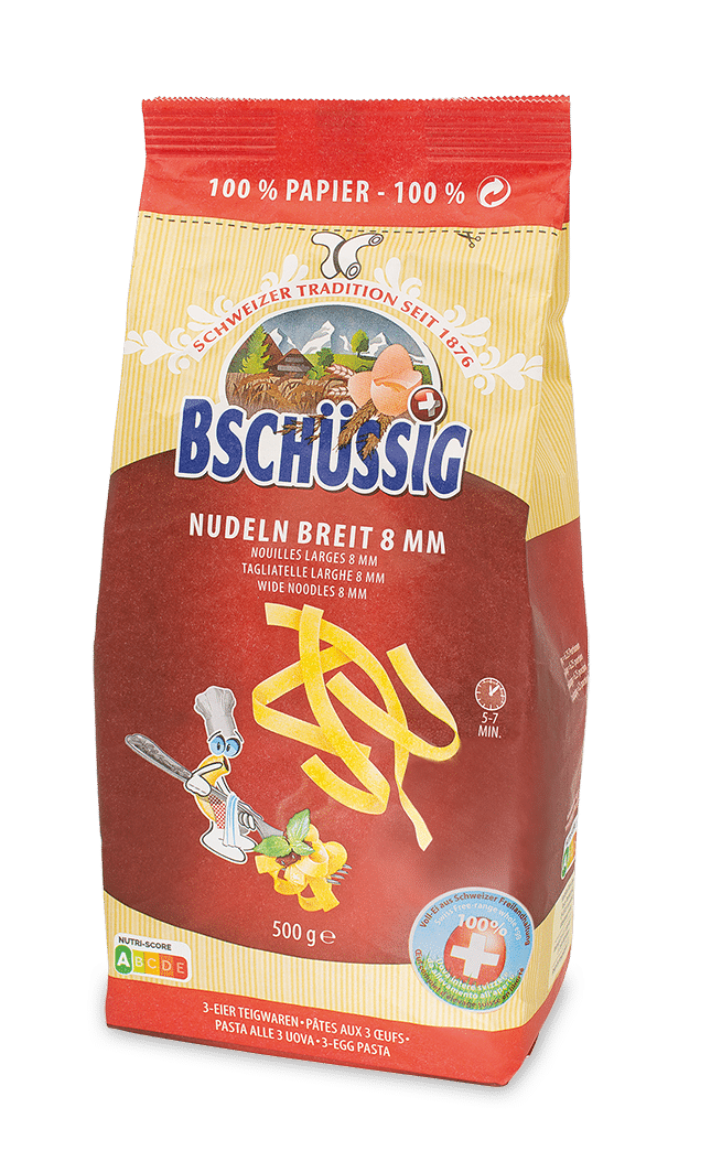 Bschüssig Nudeln breit - Chuchichäschtli - Feines aus der Schweiz