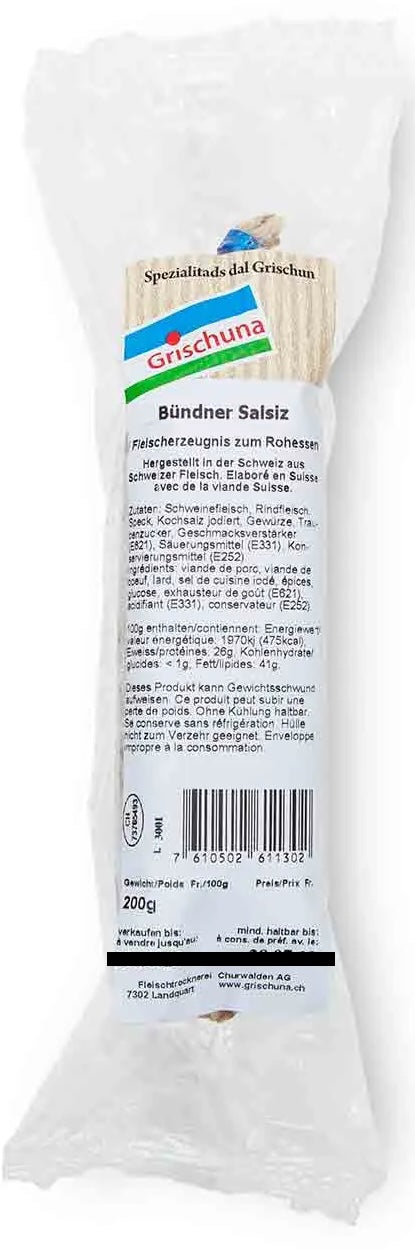 Grischuna Bündner Salsiz