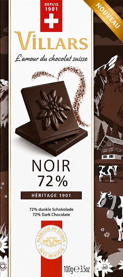 Villars Zartbitterschokolade Noir 72%