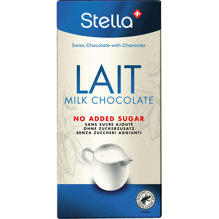 Stella Milchschokolade ohne Zuckerzusatz (enthält von Natur aus Zucker)