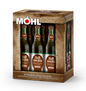 Möhl Saft vom Fass ohne Alkohol, Suure Moscht, Glas mit dunklem Apfelsaft ohne Alkohol, natürliche Getränkedekoration