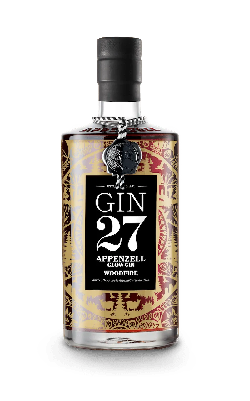 Appenzeller Premium Gin 27 Woodfire - Chuchichäschtli - Feines aus der Schweiz