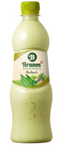 Brunos Salatsauce Bärlauch in einer Flasche, cremige Konsistenz, ideal für Salate, mit frischem Bärlauchgeschmack