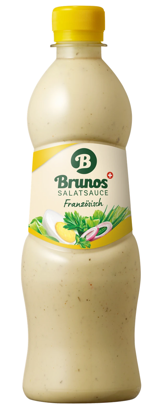 Brunos Salatsauce Französisch, 500-ml-Flasche – Vorderansicht