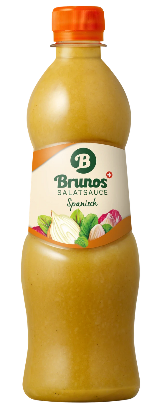 Brunos Salatsauce Spanisch, 500-ml-Flasche – Vorderansicht