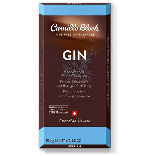 Camille Bloch Dunkle Schokolade mit Gin (ohne Kruste) - Chuchichäschtli - Feines aus der Schweiz