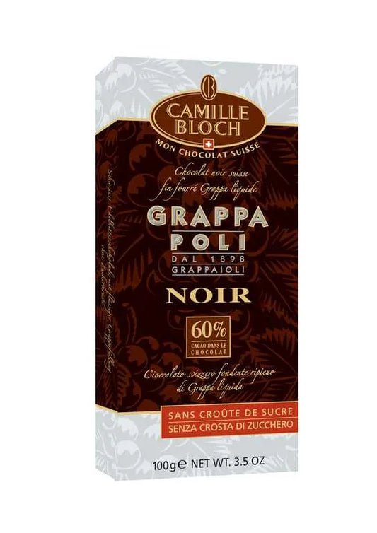 Camille Bloch Grappa Poli Noir (ohne Kruste) - Chuchichäschtli - Feines aus der Schweiz