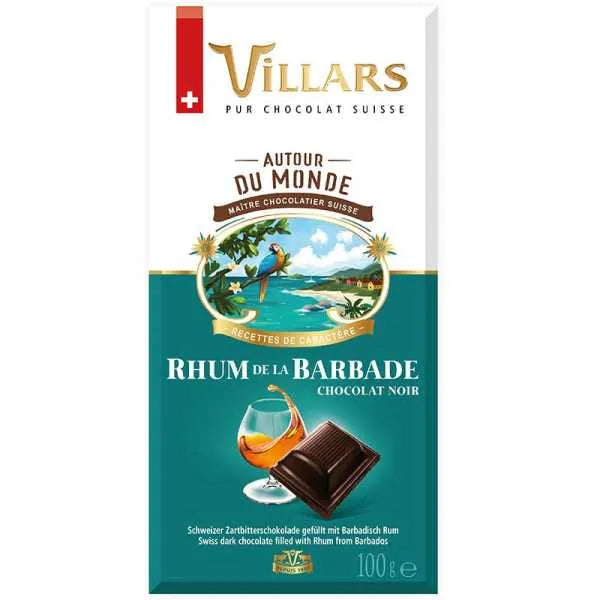 Villars Zartbitter Schokolade gefüllt mit Barbados Rum - Chuchichäschtli - Feines aus der Schweiz