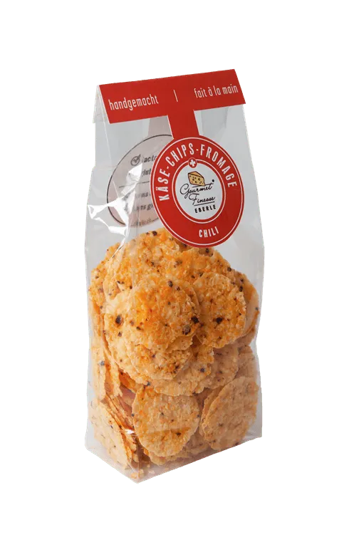 Eberle Käse Chips Chili (handgemacht) - Chuchichäschtli - Feines aus der Schweiz