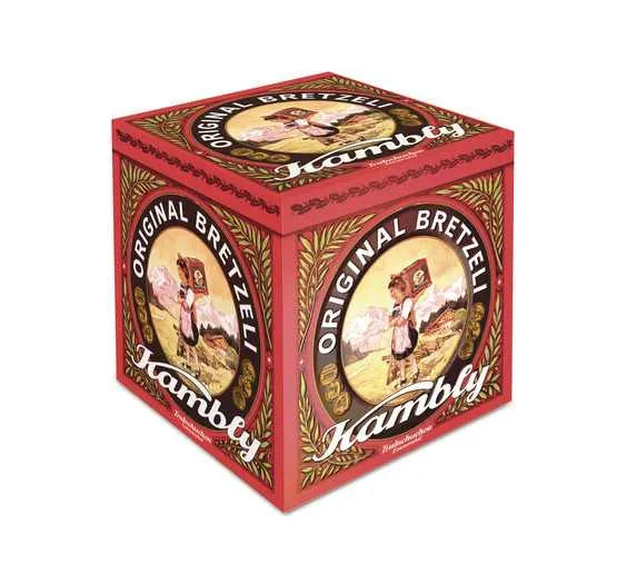 Kambly Original Bretzeli Geschenkdose rot - Chuchichäschtli - Feines aus der Schweiz