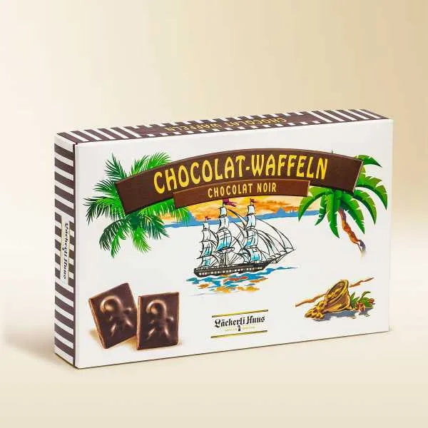 Läckerli Huus Schokolade Waffeln Noir - Chuchichäschtli - Feines aus der Schweiz
