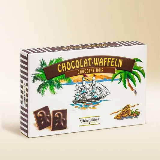 Läckerli Huus Schokolade Waffeln Noir - Chuchichäschtli - Feines aus der Schweiz