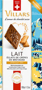 Villars Chocolat Milchschokolade mit bretonischen Crêpes Crisp