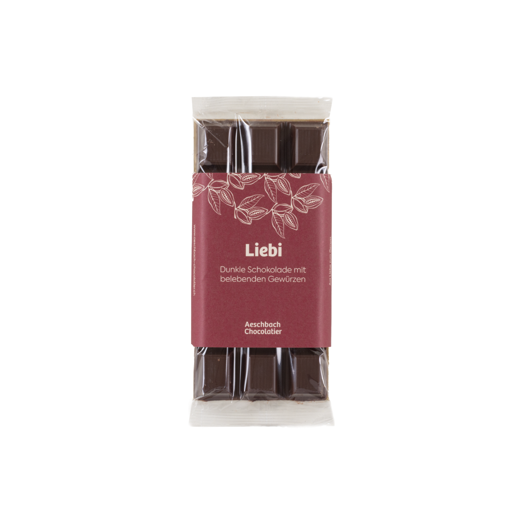 Aeschbach Liebi Dunkle Schokolade - Chuchichäschtli - Feines aus der Schweiz